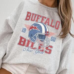 Buffalo Bills Football Crewneck Cozy Game Day Team Unisex Fan Sweatshirt